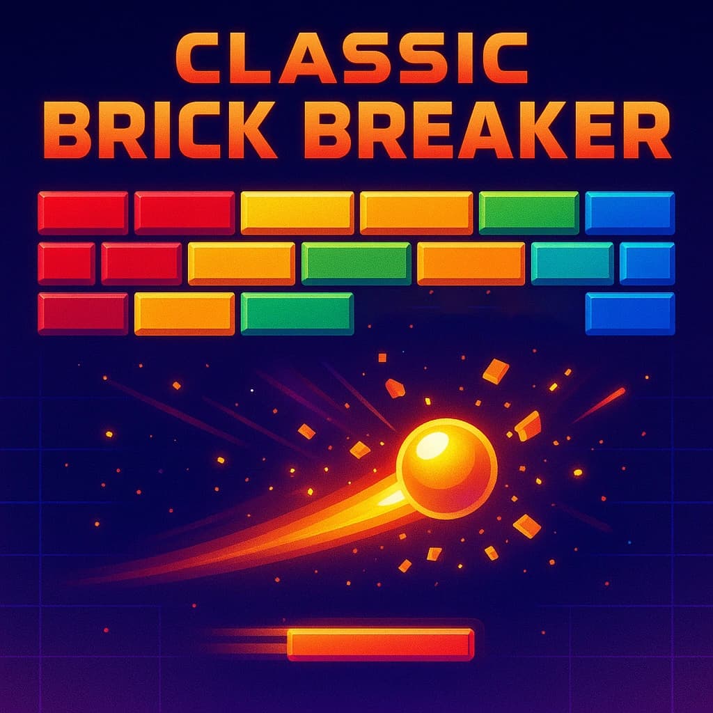 Classic brick breaker (Breakout Game)
